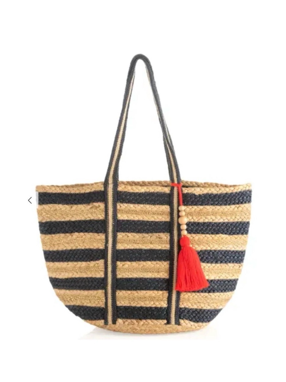 NWT Shiraleah Chicago Port Tote Bag Blue Stripes Vacay Beachy Resort Travel Boho